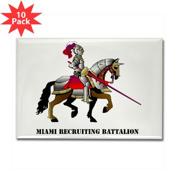 MRB - M01 - 01 - DUI - Miami Recruiting Battalion with Text - Rectangle Magnet (10 pack) - Click Image to Close