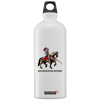 MRB - M01 - 03 - DUI - Miami Recruiting Battalion with Text - Sigg Water Bottle 1.0L