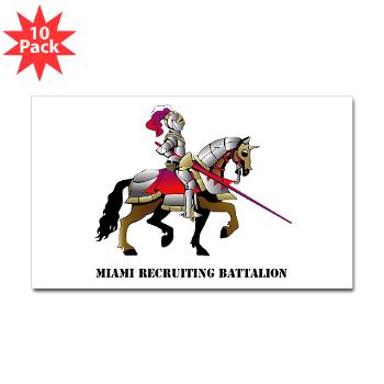 MRB - M01 - 01 - DUI - Miami Recruiting Battalion with Text - Sticker (Rectangle 10 pk)