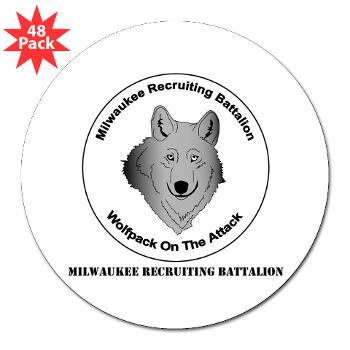 MRB - M01 - 01 - DUI - Milwaukee Recruiting Bn - 3" Lapel Sticker (48 pk)