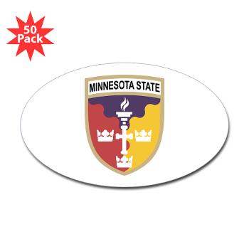 MSU - M01 - 01 - SSI - ROTC - Minnesota State University - Sticker (Oval 50 pk)