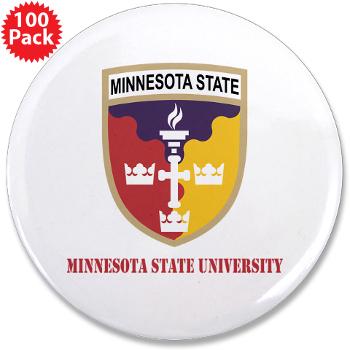 MSU - M01 - 01 - SSI - ROTC - Minnesota State University with Text - 3.5" Button (100 pack)