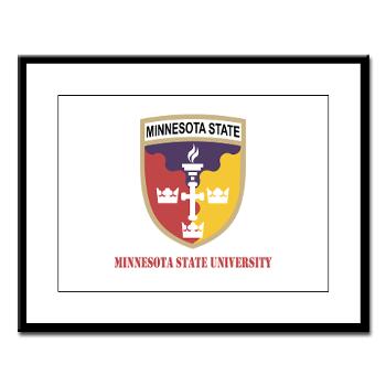 MSU - M01 - 02 - SSI - ROTC - Minnesota State University with Text - Large Framed Print