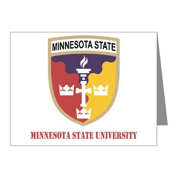 MSU - M01 - 02 - SSI - ROTC - Minnesota State University with Text - Note Cards (Pk of 20)