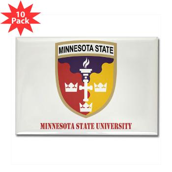 MSU - M01 - 01 - SSI - ROTC - Minnesota State University with Text - Rectangle Magnet (10 pack)