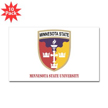 MSU - M01 - 01 - SSI - ROTC - Minnesota State University with Text - Sticker (Rectangle 10 pk)