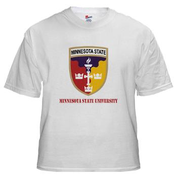 MSU - A01 - 04 - SSI - ROTC - Minnesota State University with Text - White t-Shirt