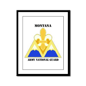 MTARNG - M01 - 02 - DUI - Montana Army National Guard with Text - Framed Panel Print