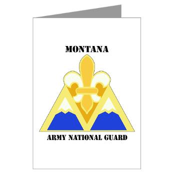 MTARNG - M01 - 02 - DUI - Montana Army National Guard with Text - Greeting Cards (Pk of 10)