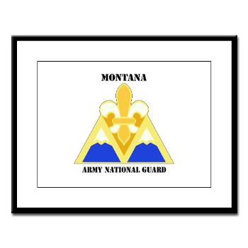 MTARNG - M01 - 02 - DUI - Montana Army National Guard with Text - Large Framed Print