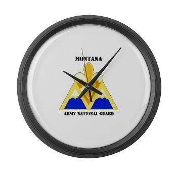 MTARNG - M01 - 03 - DUI - Montana Army National Guard with Text - Large Wall Clock