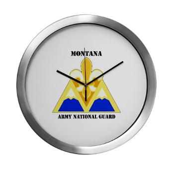 MTARNG - M01 - 03 - DUI - Montana Army National Guard with Text - Modern Wall Clock