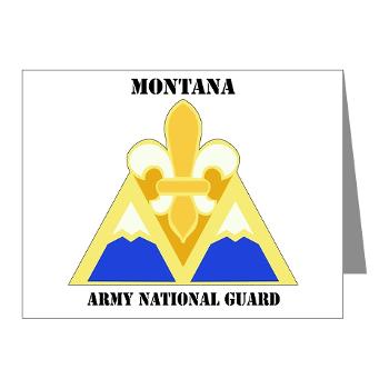 MTARNG - M01 - 02 - DUI - Montana Army National Guard with Text - Note Cards (Pk of 20) - Click Image to Close