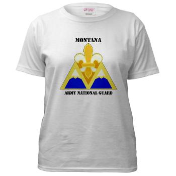 MTARNG - A01 - 04 - DUI - Montana Army National Guard with Text - Women's T-Shirt - Click Image to Close