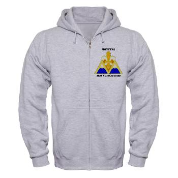 MTARNG - A01 - 03 - DUI - Montana Army National Guard with Text - Zip Hoodie