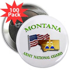 MTARNG - M01 - 01 - DUI - Montana Army National Guard with flag 2.25" Button (100 pack)