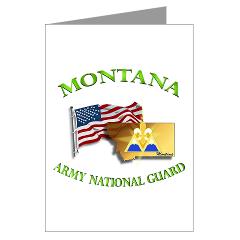 MTARNG - M01 - 02 - DUI - Montana Army National Guard with flag Greeting Cards (Pk of 10)