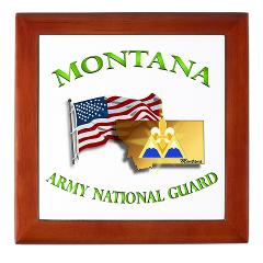 MTARNG - M01 - 03 - DUI - Montana Army National Guard with flag Keepsake Box - Click Image to Close