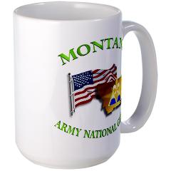 MTARNG - M01 - 03 - DUI - Montana Army National Guard with flag Large Mug