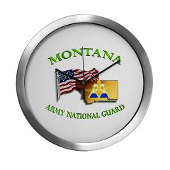 MTARNG - M01 - 03 - DUI - Montana Army National Guard with flag Modern Wall Clock