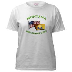 MTARNG - A01 - 04 - DUI - Montana Army National Guard with flag Women's T-Shirt - Click Image to Close