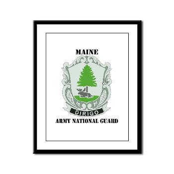 MaineARNG - M01 - 02 - DUI - Maine Army National Guard with Text - Framed Panel Print