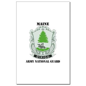 MaineARNG - M01 - 02 - DUI - Maine Army National Guard with Text - Mini Poster Print