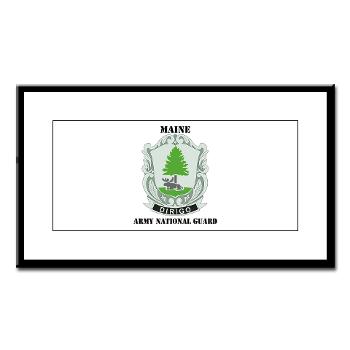 MaineARNG - M01 - 02 - DUI - Maine Army National Guard with Text - Small Framed Print
