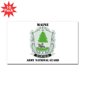 MaineARNG - M01 - 01 - DUI - Maine Army National Guard with Text - Sticker (Rectangle 10 pk) - Click Image to Close