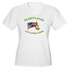 MarylandARNG - A01 - 04 - DUI - Maryland Army National Guard - Women's V-Neck T-Shirt - Click Image to Close