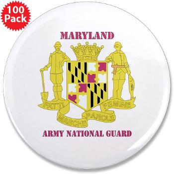 MarylandARNG - M01 - 01 - DUI - Maryland Army National Guard with Text - 3.5" Button (100 pack)