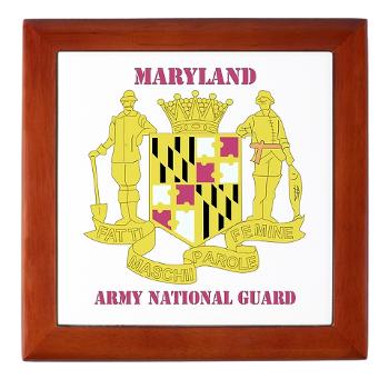 MarylandARNG - M01 - 03 - DUI - Maryland Army National Guard with Text - Keepsake Box