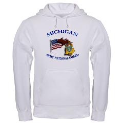 MichiganARNG - A01 - 03 - DUI - Michigan Army National Guard with Flag - Hooded Sweatshirt - Click Image to Close