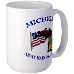 MichiganARNG - M01 - 03 - DUI - Michigan Army National Guard with Flag - Large Mug