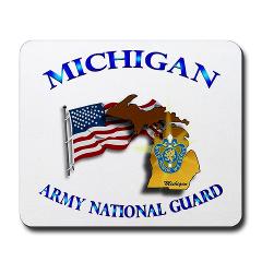 MichiganARNG - M01 - 03 - DUI - Michigan Army National Guard with Flag - Mousepad