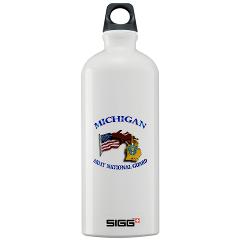 MichiganARNG - M01 - 03 - DUI - Michigan Army National Guard with Flag - Sigg Water Bottle 1.0L