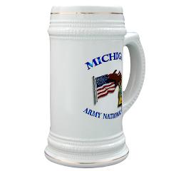 MichiganARNG - M01 - 03 - DUI - Michigan Army National Guard with Flag - Stein