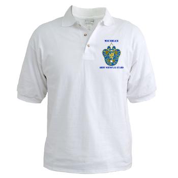 MichiganARNG - A01 - 04 - DUI - Michigan Army National Guard with Text Golf Shirt