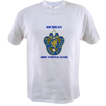 MichiganARNG - A01 - 04 - DUI - Michigan Army National Guard with Text Value T-Shirt