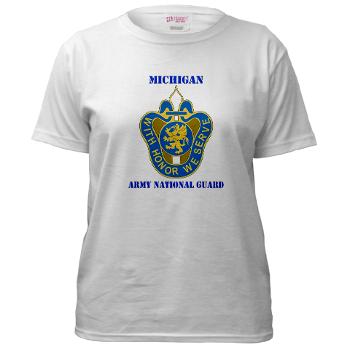 MichiganARNG - A01 - 04 - DUI - Michigan Army National Guard with Text Women's T-Shirt - Click Image to Close