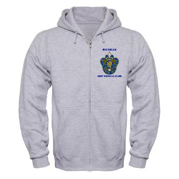 MichiganARNG - A01 - 03 - DUI - Michigan Army National Guard with Text Zip Hoodie - Click Image to Close