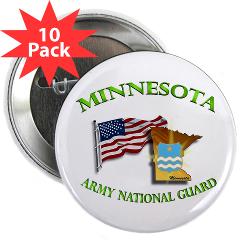 MinnesotaARNG - M01 - 01 - DUI - Minnesota Army National Guard with Flag - 2.25" Button (10 pack)