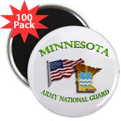 MinnesotaARNG - M01 - 01 - DUI - Minnesota Army National Guard with Flag - 2.25" Magnet (100 pack)