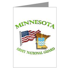 MinnesotaARNG - M01 - 02 - DUI - Minnesota Army National Guard with Flag - Greeting Cards (Pk of 20)