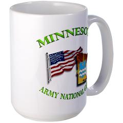 MinnesotaARNG - M01 - 03 - DUI - Minnesota Army National Guard with Flag - Large Mug - Click Image to Close