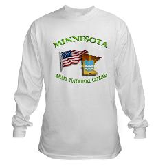 MinnesotaARNG - A01 - 03 - DUI - Minnesota Army National Guard with Flag - Long Sleeve T-Shirt - Click Image to Close