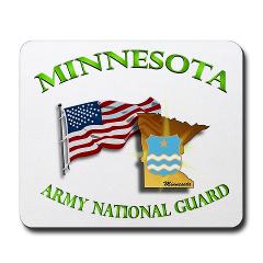 MinnesotaARNG - M01 - 03 - DUI - Minnesota Army National Guard with Flag - Mousepad