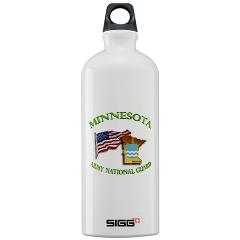 MinnesotaARNG - M01 - 03 - DUI - Minnesota Army National Guard with Flag - Sigg Water Bottle 1.0L