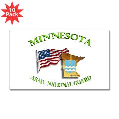 MinnesotaARNG - M01 - 01 - DUI - Minnesota Army National Guard with Flag - Sticker (Rectangle 10 pk) - Click Image to Close