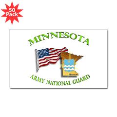 MinnesotaARNG - M01 - 01 - DUI - Minnesota Army National Guard with Flag - Sticker (Rectangle 50 pk) - Click Image to Close